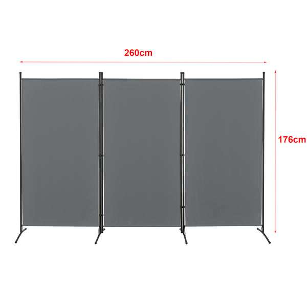 Rumsavdelare Teruel 3-delad 260x176 cm olika färger en.casa