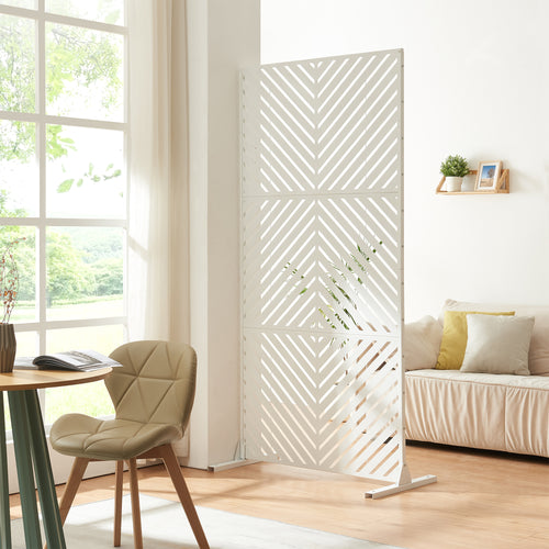 Inomhus rumsavdelare Kekan stål 200x100x50 cm vit [casa.pro] - premiumXL