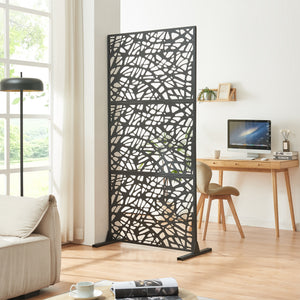 Inomhus rumsavdelare Poskind stål 200x100x50 cm svart [casa.pro] - premiumXL