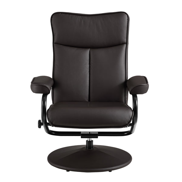 Relax fåtölj Lohja med fotpall ställbart ryggstöd 108x79x77cm metall [en.casa] välj modell