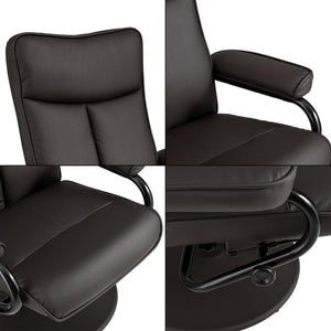 Relax fåtölj Lohja med fotpall ställbart ryggstöd 108x79x77cm metall [en.casa] välj modell