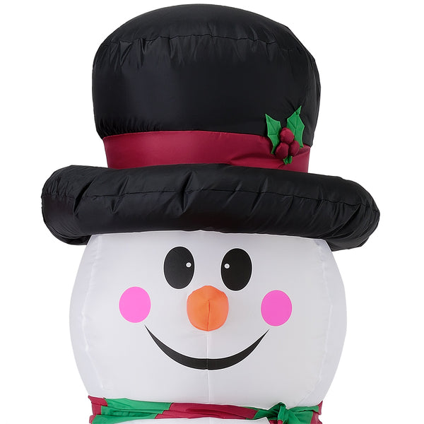 Gigantsiska uppblåsbara, lysande figurer – Jultomte/Snögubbe [en.casa]