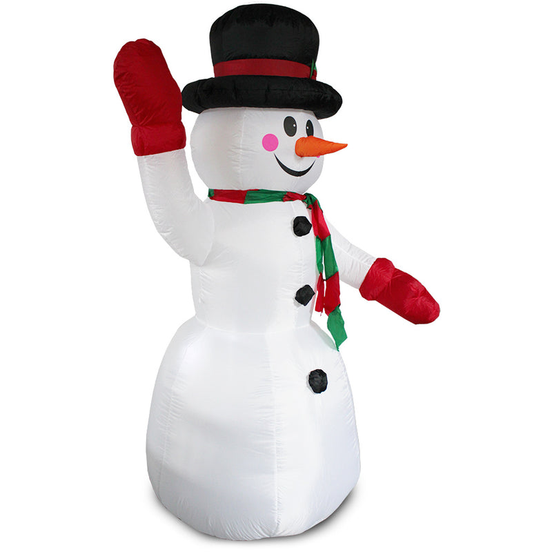 Måttskiss Gigantsiska uppblåsbara, lysande figurer – Jultomte/Snögubbe [en.casa]