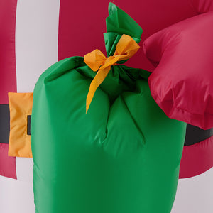 Gigantsiska uppblåsbara, lysande figurer – Jultomte/Snögubbe [en.casa]