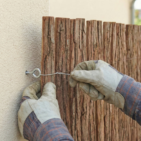 Pilstaket/Barkstaket insynsskydd miljövänlig vind och solskydd i olika mått [casa.pro]