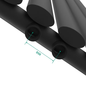 Design rörradiator Nore svart 160x36cm enkelradig 636W [neu.haus]