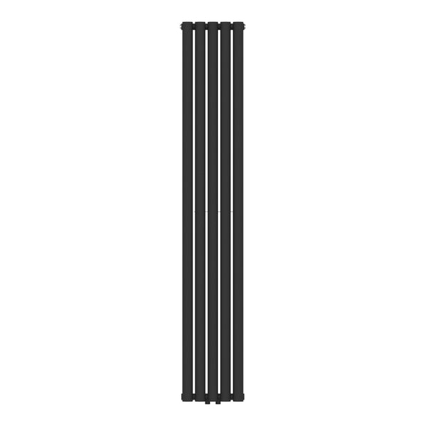 Design rörradiator Nore svart 180x30cm dubbelt lager 1122W [neu.haus]