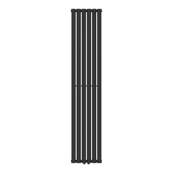 Designrörsradiator Nore Black 180x36cm Enkelt lager 707W [neu.haus]