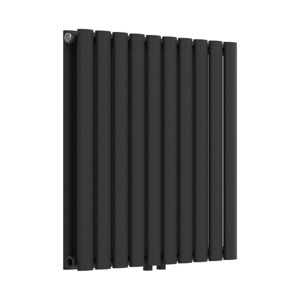 Design tubradiator Nore svart 60x60cm dubbelt lager 800W [neu.haus]