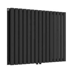 Design rörradiator Nore svart 60x90cm dubbelt lager 1180W [neu.haus]