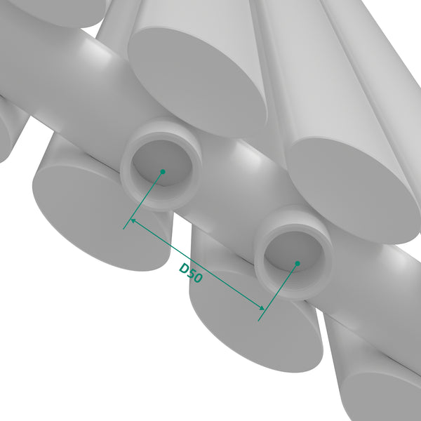 Design rörradiator Nore Vit 160x24cm Dubbellager 812W [neu.haus]