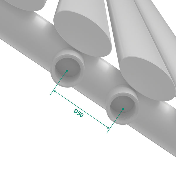 Design rörradiator Nore Vit 160x24cm Enkelrad 438W [neu.haus]
