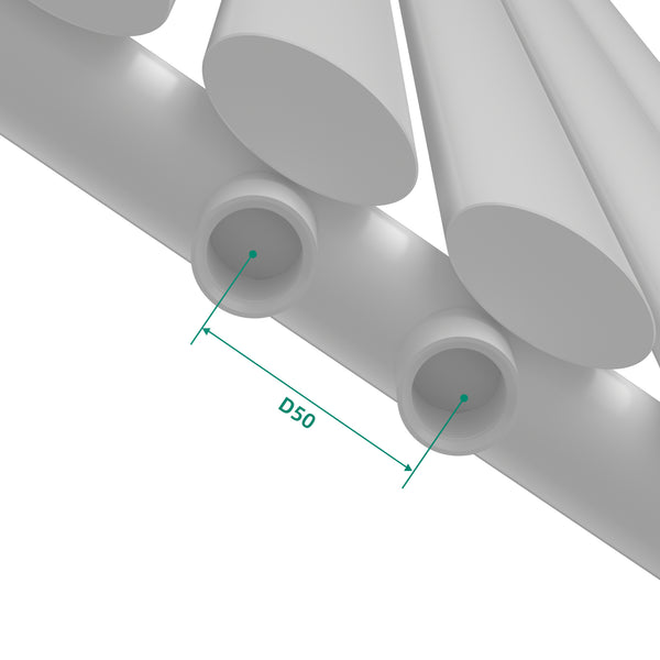 Design rörradiator Nore Vit 160x36cm Enkelrad 636W [neu.haus]