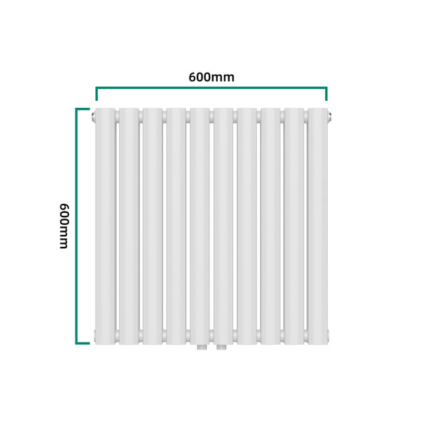 Design rörradiator Nore Vit 60x60cm Dubbellager 800W [neu.haus]