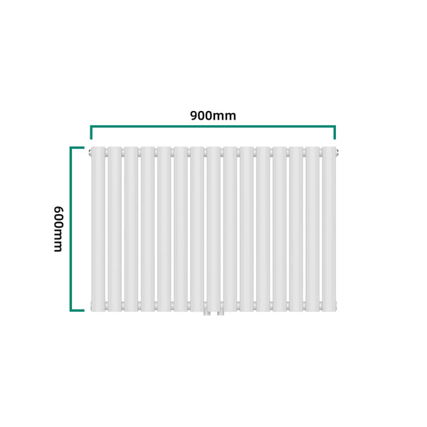Design rörradiator Nore Vit 60x90cm Enkelt lager 653W [neu.haus]