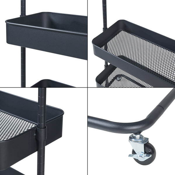 Klädställning Kumad på hjul 174,5x58x36 cm [en.casa]