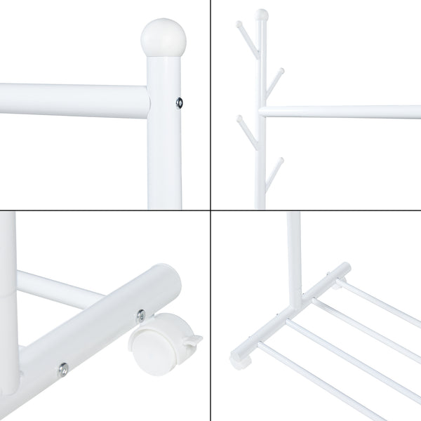 Rullbar klädhängare Snåsa 170x105x43 cm [en.casa]