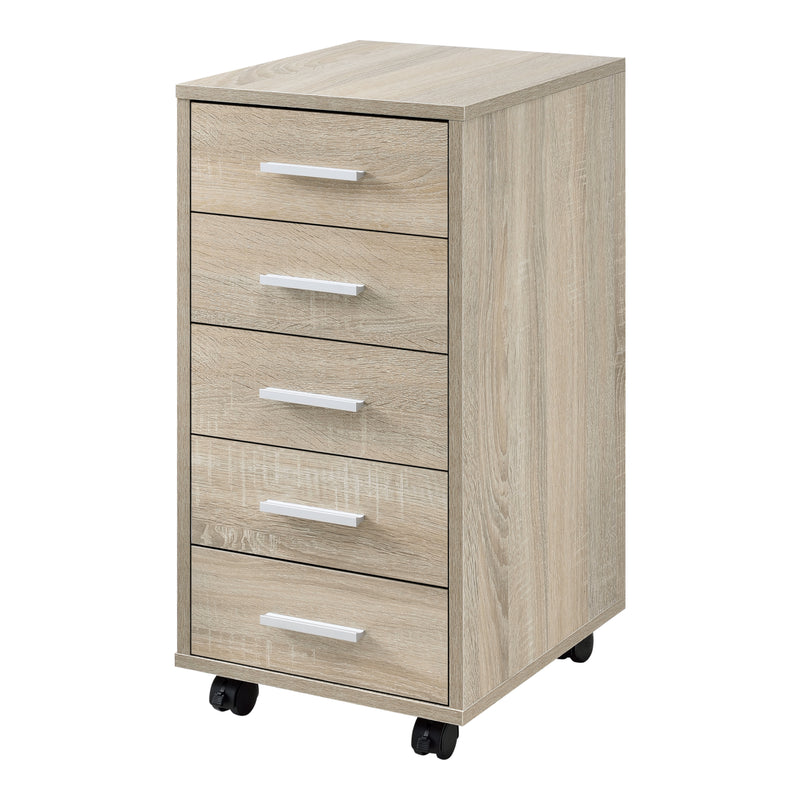 Måttskiss Kontorsskåp på hjul 63x33x38cm 5 lådor [en.casa] välj modell