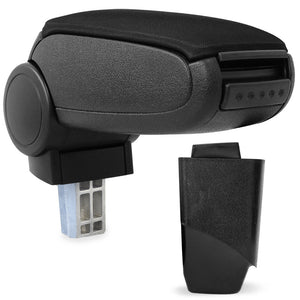 Mittenarmstöd Peugeot 206 CC med förvaringsfack textil svart pro.tec - premiumXL