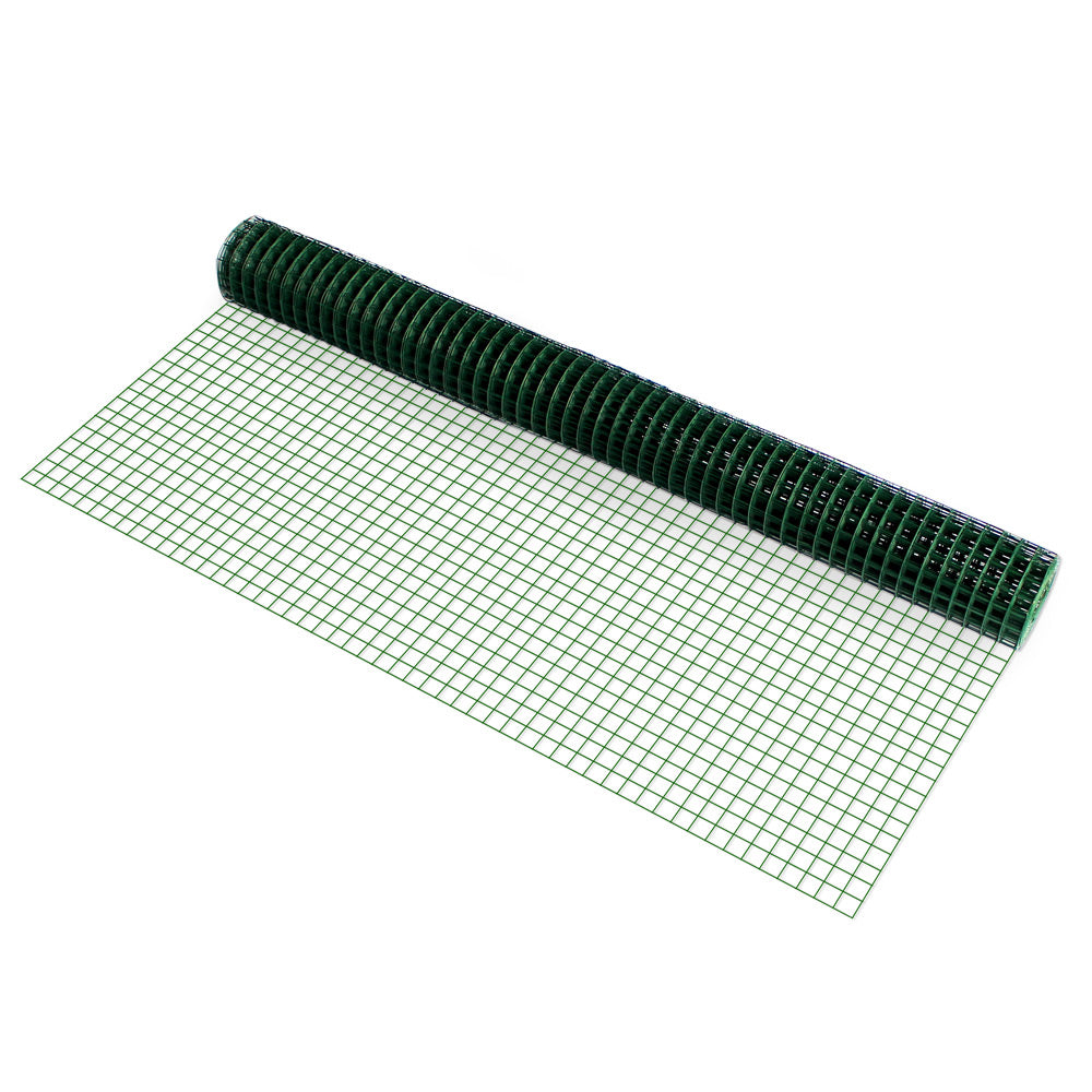 Trådstaket trådnät 1mx5m förzinkat stål PVC belagd grön [pro.tec] välj modell
