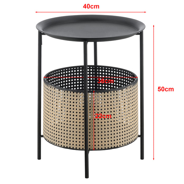 Soffbord Beaumont metall svart sandfärg [en.casa] välj modell