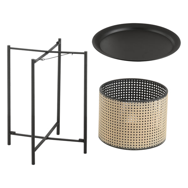 Soffbord Beaumont metall svart sandfärg [en.casa] välj modell