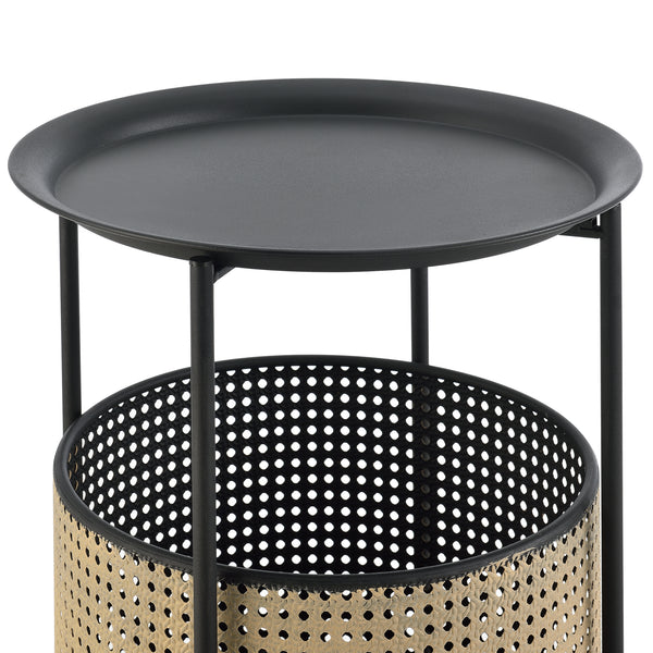 Soffbord Beaumont metall svart sandfärg [en.casa] välj modell