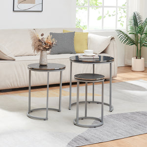 Satsbord Bornholm i 3-pack i olika färger [en.casa] - premiumXL