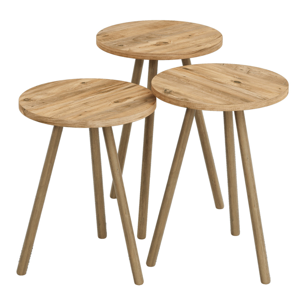 Satsbord Hjørring i 3-delars set Rund 49 x Ø34 cm olika färger [en.casa] - premiumXL