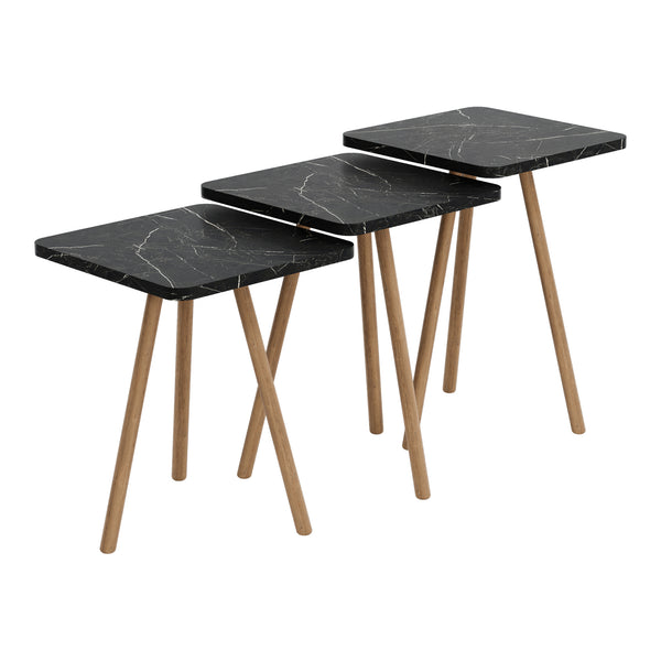 Satsbord Hobro i 3-delars set Kvadratiskt 49x34x34 cm [en.casa]