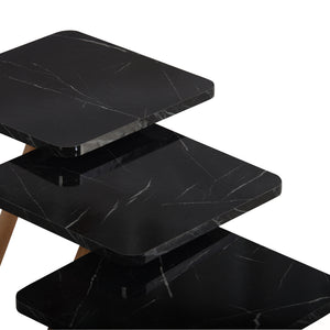 Satsbord Hobro i 3-delars set Kvadratiskt 49x34x34 cm [en.casa]
