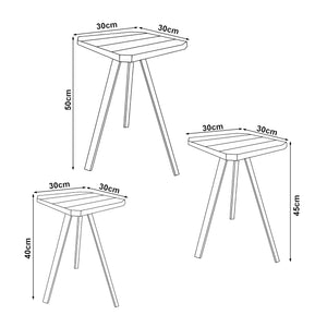 Bordsset Masku set om 3 i olika färger [en.casa]