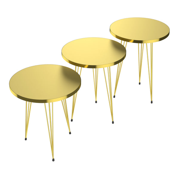 Sidobord Skibby set om 3 guld [en.casa] välj modell