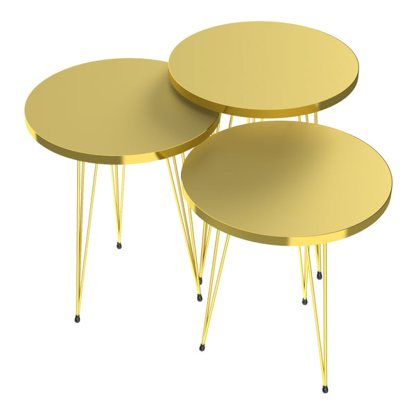 Sidobord Skibby set om 3 guld [en.casa] välj modell