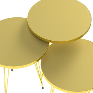 Sidobord Skibby set om 3 guld [en.casa] välj modell