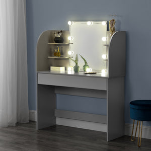 Toalettbord Köla med spegel och LED sminkbord [en.casa] välj modell