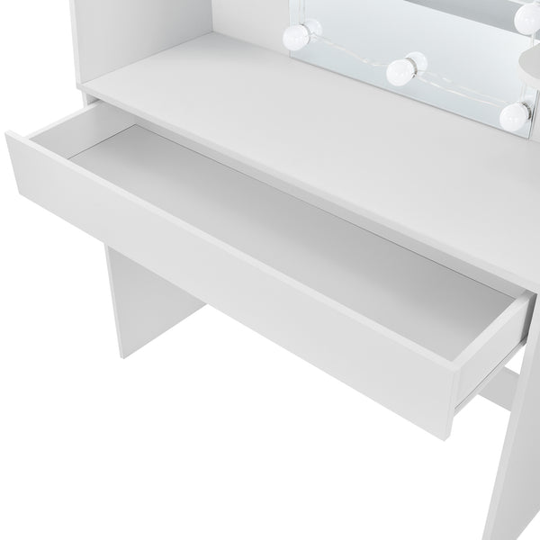 Toalettbord Köla med spegel och LED sminkbord [en.casa] välj modell
