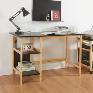 Skrivbord Dønna 120x60x75cm Svart/Träfärgad [en.casa] - premiumXL