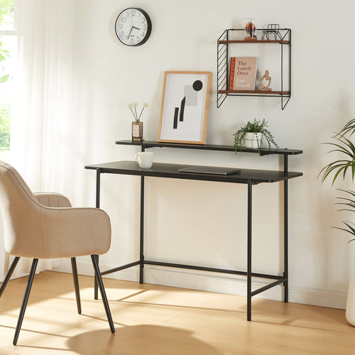 Skrivbord Samnanger 120x55x88 cm Svart [en.casa] - premiumXL