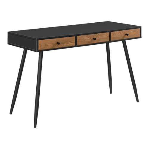 Skrivbord Tumba 115x48x75cm Svart/Mörk träton en.casa - premiumXL