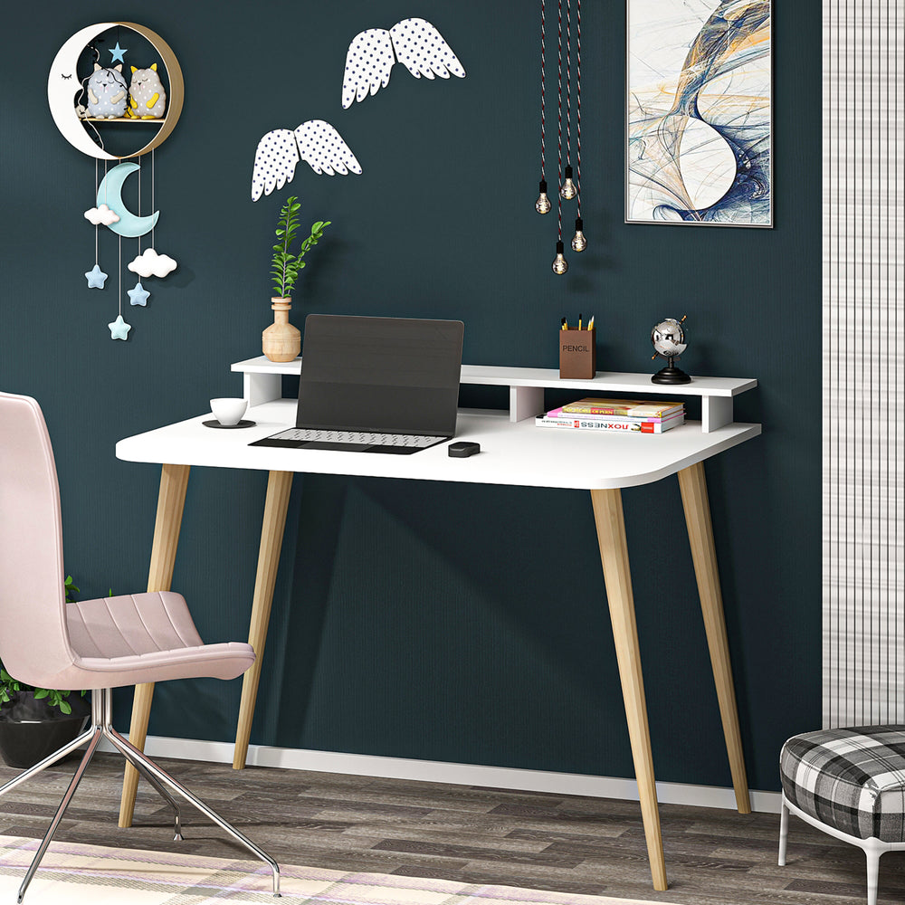 Östhammar skrivbord med bordsskiva vit [en.casa]