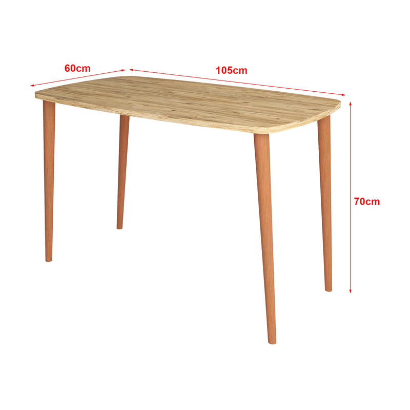 Måttskiss Skrivbord Kongsberg 70x105x60cm i olika färger [en.casa] 