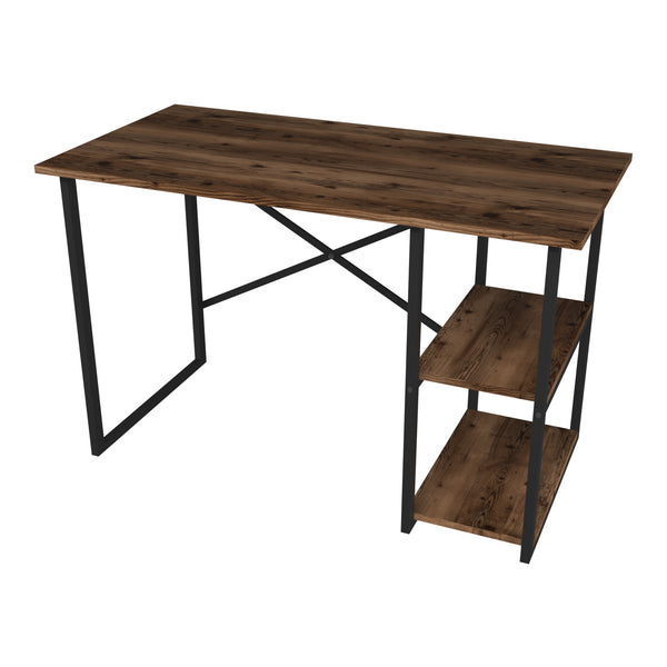 Skrivbord Nittedal med hylla 120x60x75cm i olika färger [en.casa]