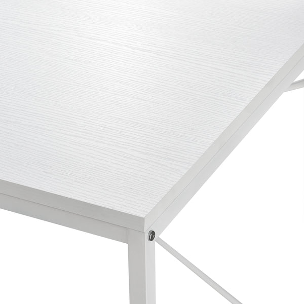 Skrivbord Stavanger med 4 hyllor 122x120x64cm stål [en.casa]