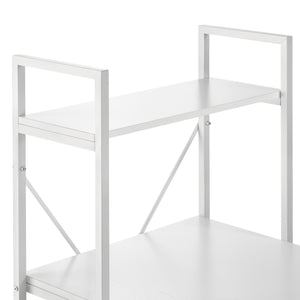 Skrivbord Stavanger med 4 hyllor 122x120x64cm stål [en.casa]