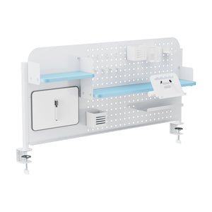 Skrivbordsorganisatör för klämning Sauda 114x68 cm stål [en.casa]