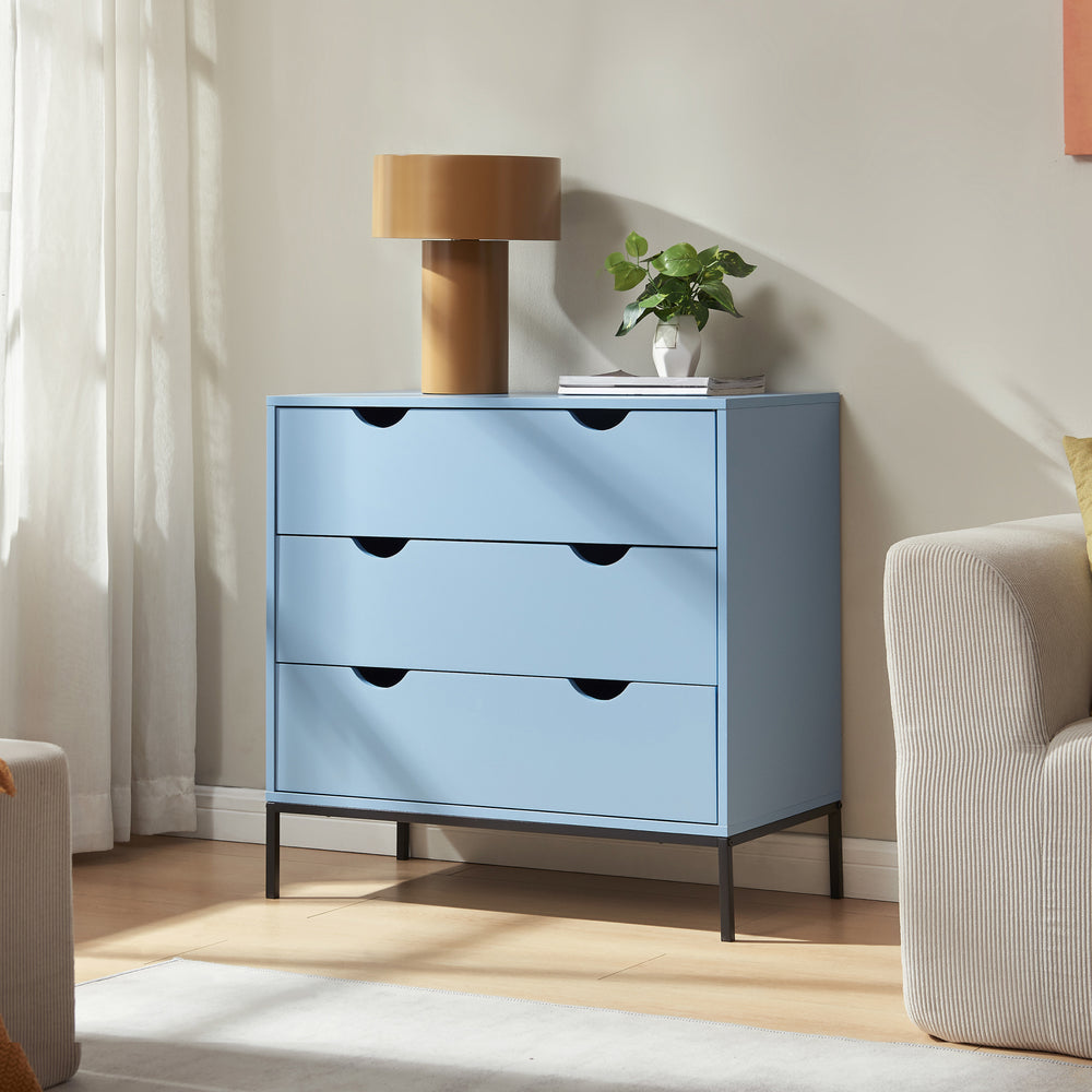 Byrå Colwyn 78x80x40 cm Blå [en.casa]