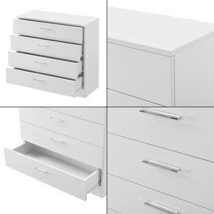 Byrå Drammen med 4 lådor 67x70x30cm högglans [en.casa] välj modell