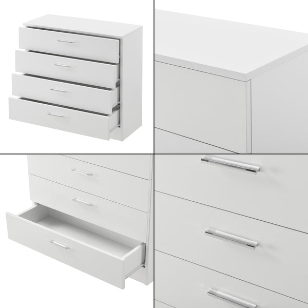Byrå Drammen med 4 lådor 67x70x30cm högglans [en.casa] välj modell