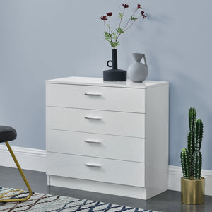 Byrå Drammen med 4 lådor 67x70x30cm högglans [en.casa] välj modell